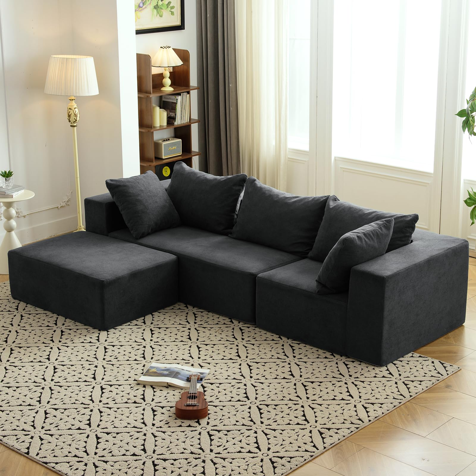 Vamcheer Modular Sectional Sofa with Chaise - Living Room Furniture for Modern Interior, Deep Seat Design for Comfort,